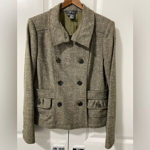 PURSE- silk and wool neutral blazer